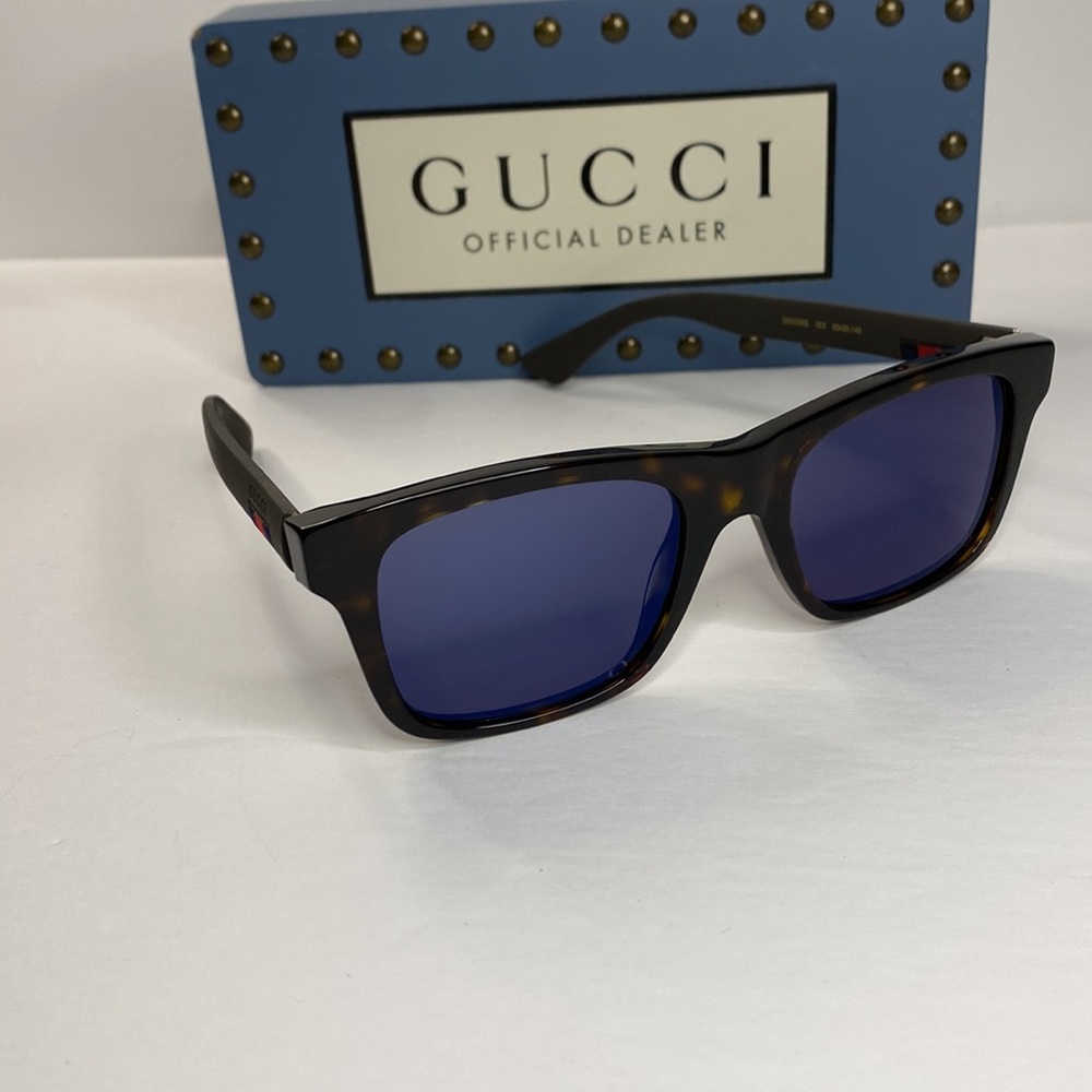💯 - Authentic- New - Gucci Black GG0008S Square Sunglasses - Picture 8 of 17